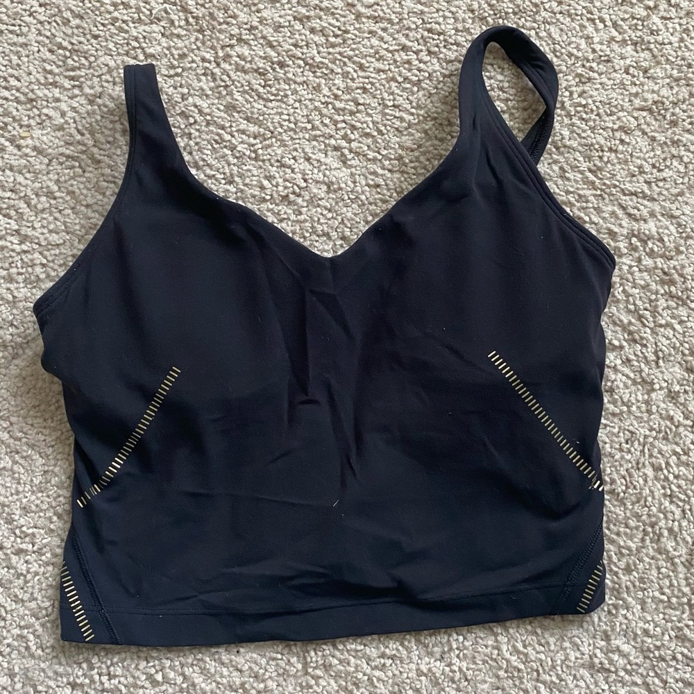 Black and gold lululemon align top